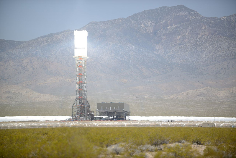 This image shows one of the plant’s three towers when it’s functioning properly and online. (Image: Aioannides)